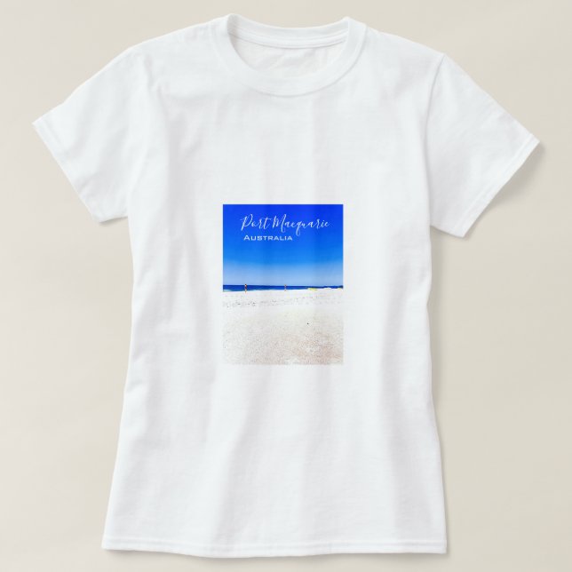 Camiseta Escena de la playa de Port Macquarie Australia (Diseño del anverso)
