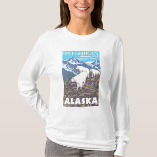 Camiseta Escena de las cabras de montaña - Ketchikan,