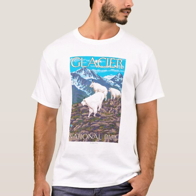 Camiseta Escena de las cabras de montaña - Parque Nacional (Anverso)