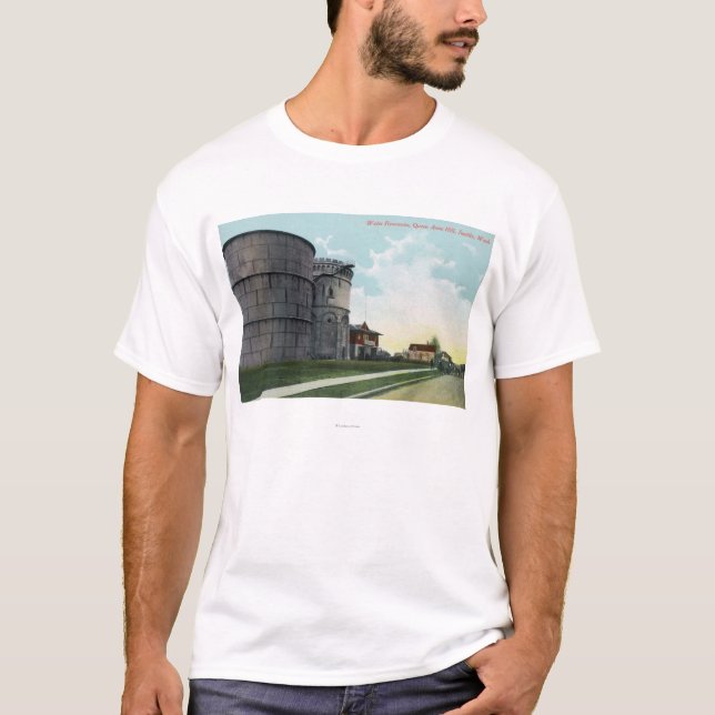 Camiseta Escena de las reservas de agua de la colina de la (Anverso)