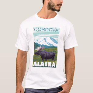 Camiseta Escena de los alces - Cordova, Alaska