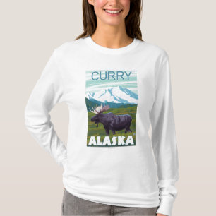 Camiseta Escena de los alces - curry, Alaska