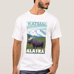 Camiseta Escena de los alces - Katmai, Alaska