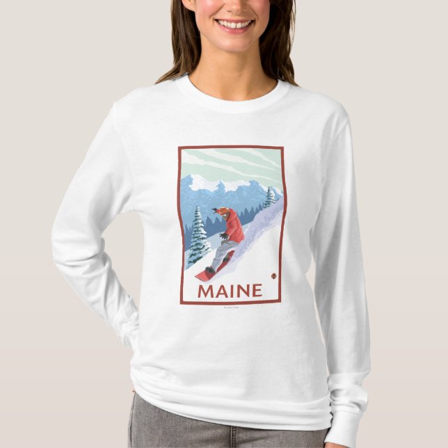 Camiseta Escena de MaineSnowboarder (Anverso)