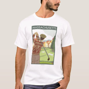 Camiseta Escena de MassachusettsGolfing