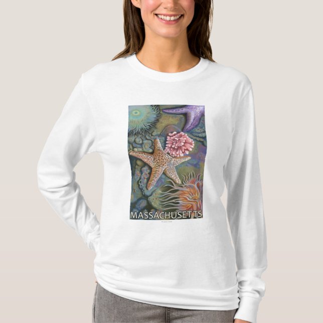 Camiseta Escena de MassachusettsTidepool (Anverso)
