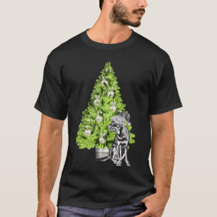 Camiseta Escena De Navidades Rottweiler Con Árbol De Navida