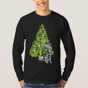 Camiseta Escena De Navidades Rottweiler Con Árbol De Navida