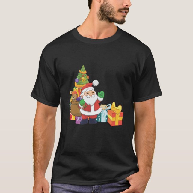 Camiseta Escena de personalizados Santa Navidades (Anverso)