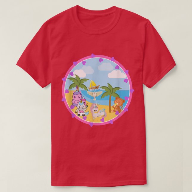 Camiseta Escena De Playa De Fairytale (Diseño del anverso)