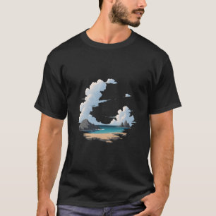 Camiseta Escena de playa en una isla