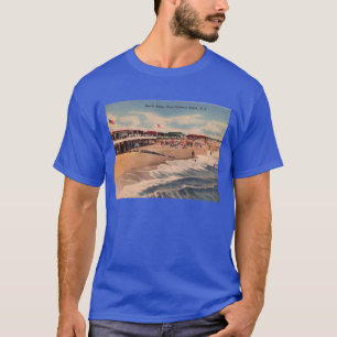 Camiseta Escena de playa, Point Pleasant NJ, Vintage