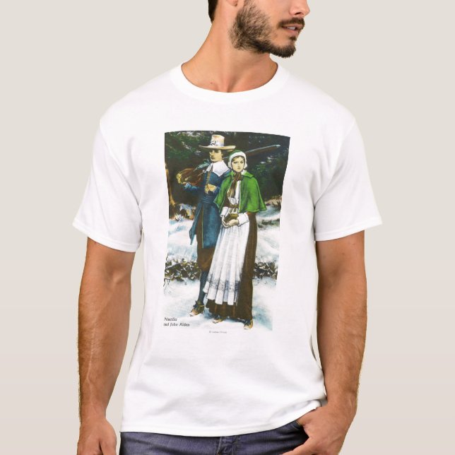 Camiseta Escena de Priscilla y de Juan Alden (Anverso)