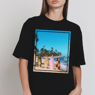 Camiseta Escena de tabla de surf costera