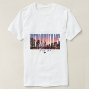 Camiseta Escena de viaje al Barrio Francés de Nueva Orleans