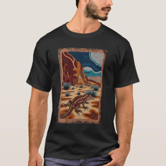 Camiseta Escena de vida silvestre australiana de Lizard