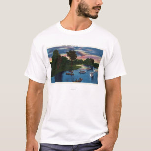 Camiseta Escena del canotaje del parque del valle de