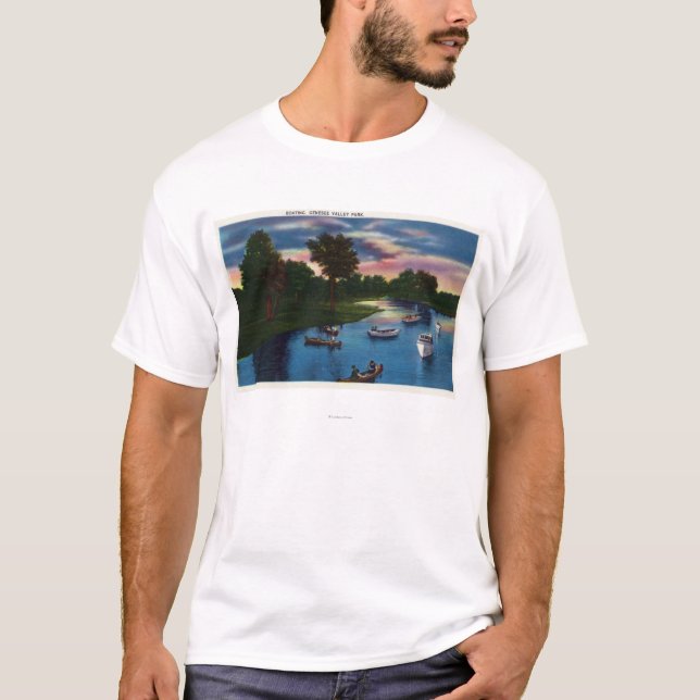 Camiseta Escena del canotaje del parque del valle de (Anverso)