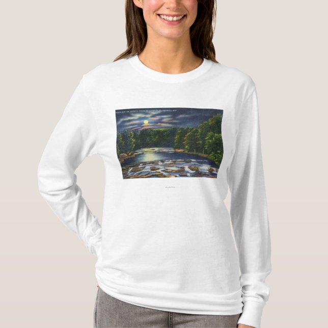 Camiseta Escena del claro de luna en la cala de Catskill (Anverso)