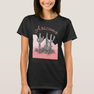 Camiseta Escena del desierto de Arizona del cactus saguaro