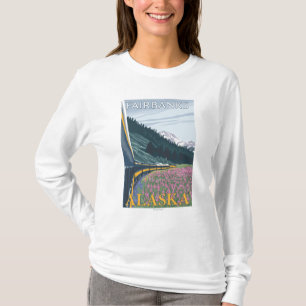 Camiseta Escena del ferrocarril de Alaska - Fairbanks,