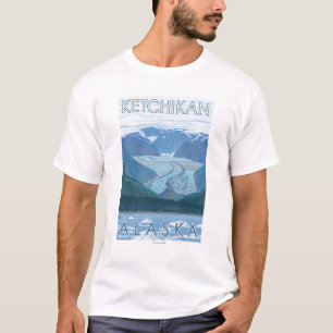 Camiseta Escena del glaciar - Ketchikan, Alaska