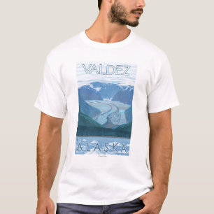 Camiseta Escena del glaciar - Valdez, Alaska