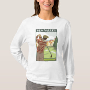 Camiseta Escena del golfista - Sun Valley, Idaho