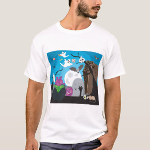 Camiseta Escena del Monstruo de Halloween