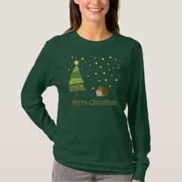 Camiseta Escena del navidad del erizo