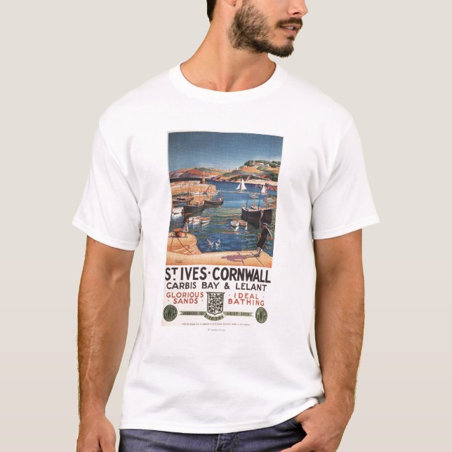 Camiseta Escena del puerto con el chica y las gaviotas (Anverso)