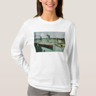 Camiseta Escena del puerto en Portland, Oregon