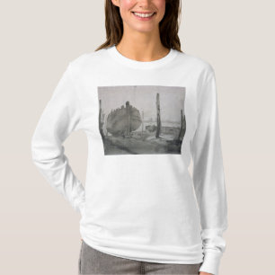 Camiseta Escena del río de John Constable el con el buqu