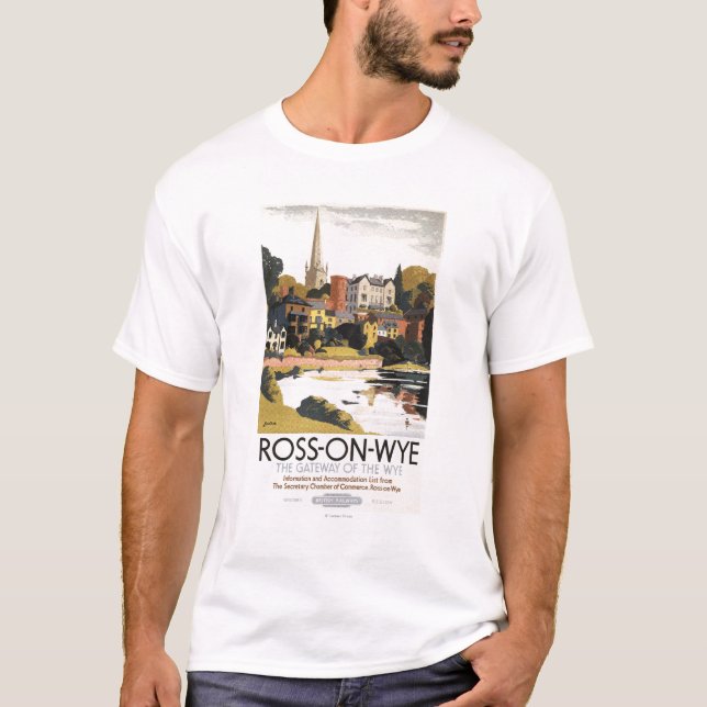 Camiseta Escena del río del poster británico de los (Anverso)
