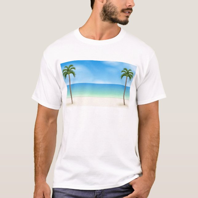 Camiseta Escena diurna de la playa: (Anverso)