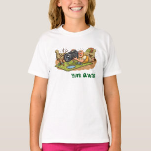Camiseta Escena divertida de fotografía de vida silvestre d