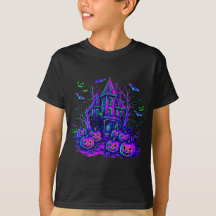 Camiseta Escena espeluznante de Halloween vintage calabaza