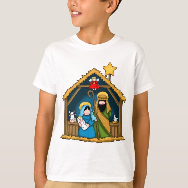 Camiseta Escena estable de natividad (Anverso)