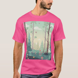 Camiseta Escena forestal con fantasmas