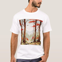 Camiseta Escena forestal de otoño