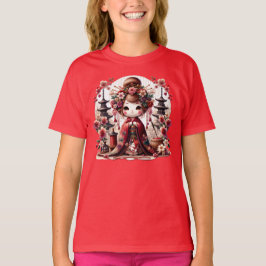 Camiseta Escena Geisha Cute japonesa