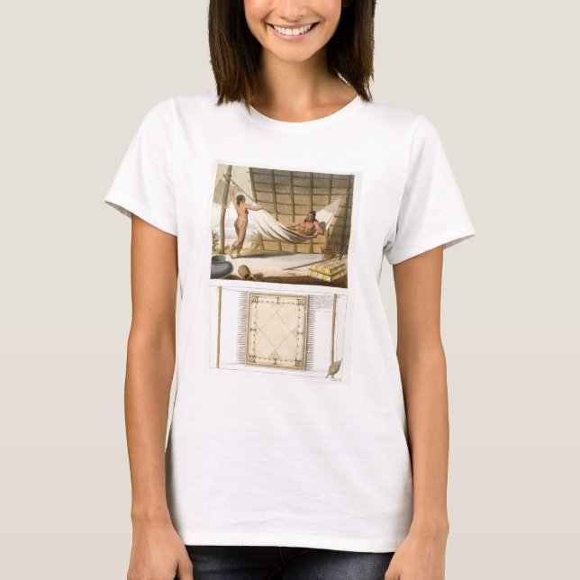 Camiseta Escena interior que representa indios (grabado de  (Anverso)
