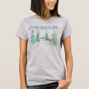Camiseta Escena Invernal Gris de Mujer