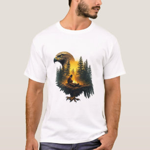 Camiseta 🦅 Escena majestuosa del águila calva en el atarde