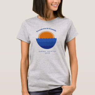 Camiseta Escena minimalista del atardecer oceánico