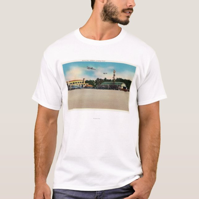 Camiseta Escena municipal del campo de aterrizaje del (Anverso)