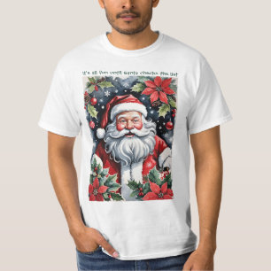 Camiseta Escena nocturna divertida de Santa Claus vintage d