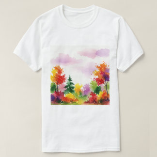 Camiseta Escena otoñal colorida