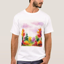 Camiseta Escena otoñal colorida
