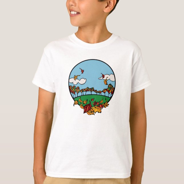Camiseta Escena panorámica de otoño (Anverso)